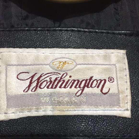 VINTAGE WORTHINGTON LEATHER LONG TRENCH COATS SIZE XL - Picture 14 of 14